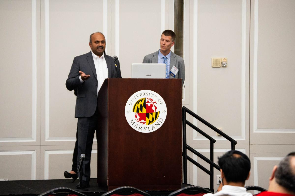 CMNS Dean Amitabh Varshney pressenting with Craig Kier