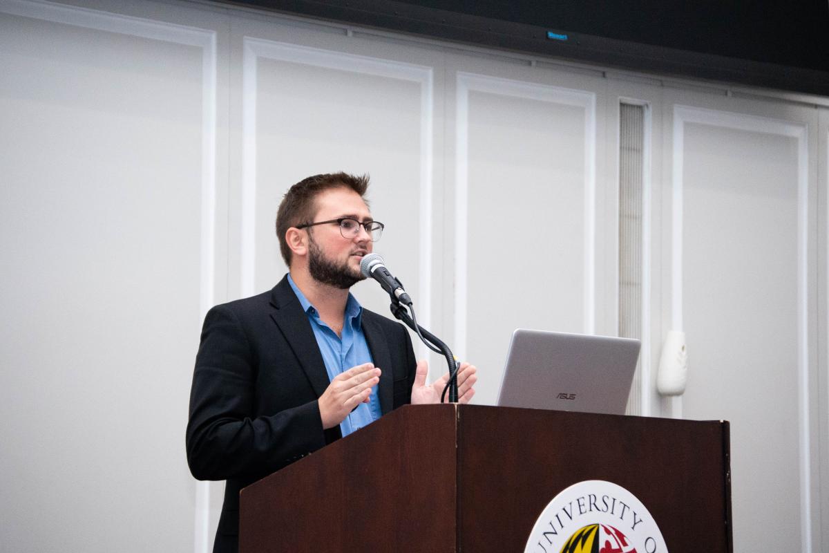 Joey Cathey presenting