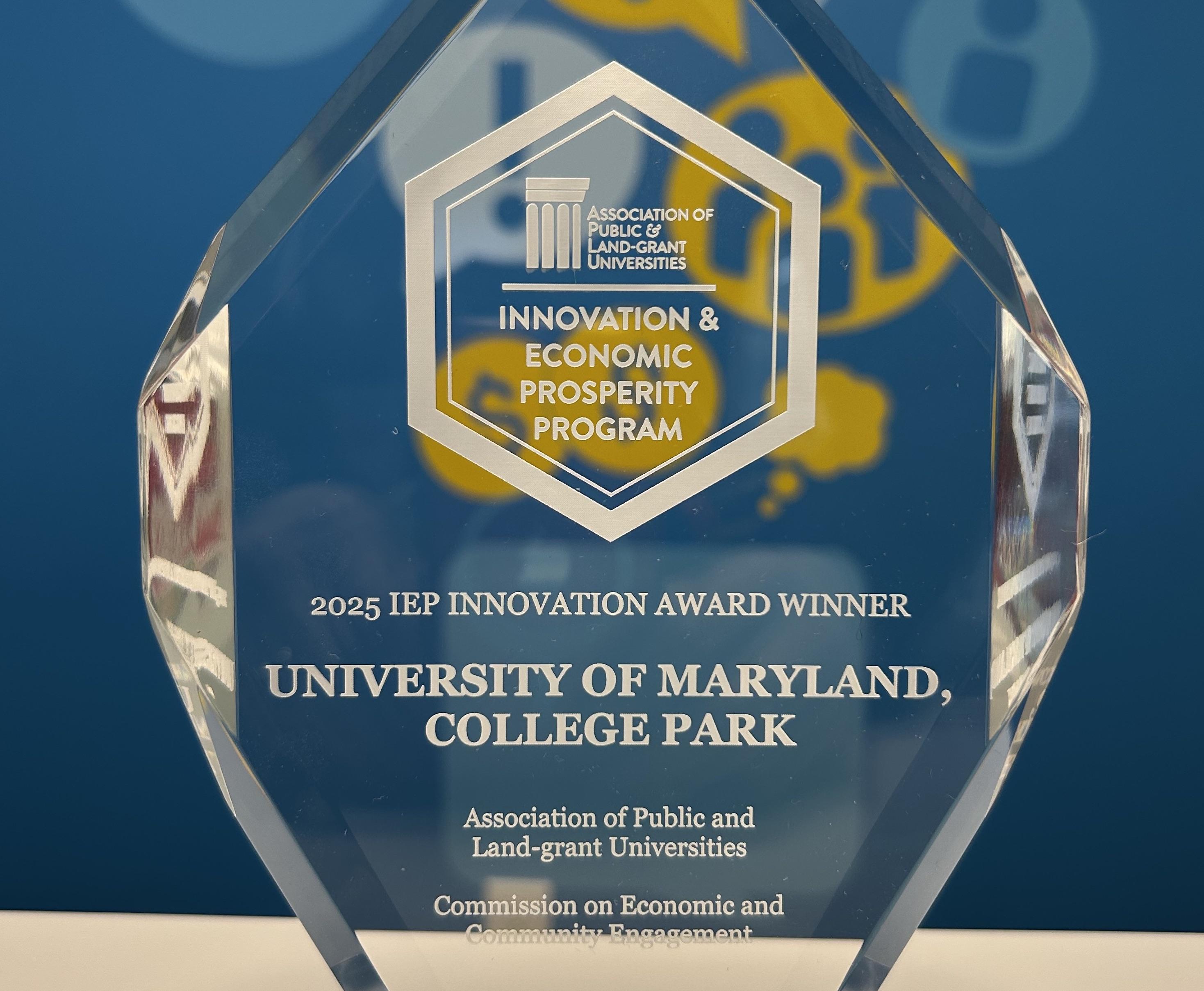 UMD honored with APLU IEP Innovation Award 2025